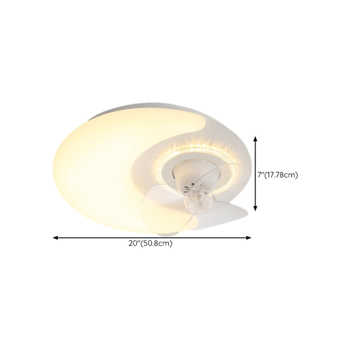 Flower Remote Flush Mount Ceiling Fan with LED Light Image - 18