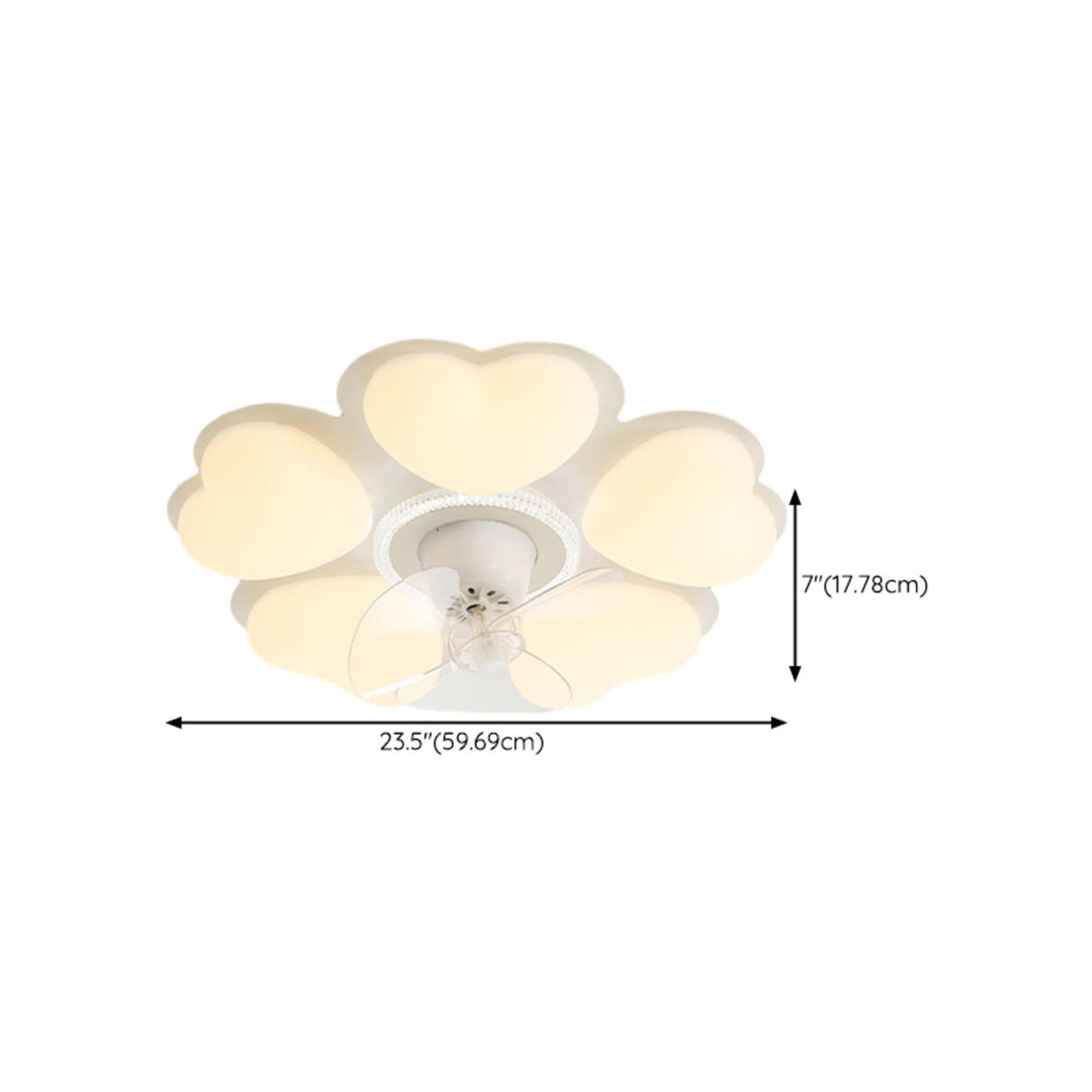 Flower Remote Flush Mount Ceiling Fan with LED Light Image - 20
