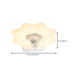 Flower Remote Flush Mount Ceiling Fan with LED Light Image - 21