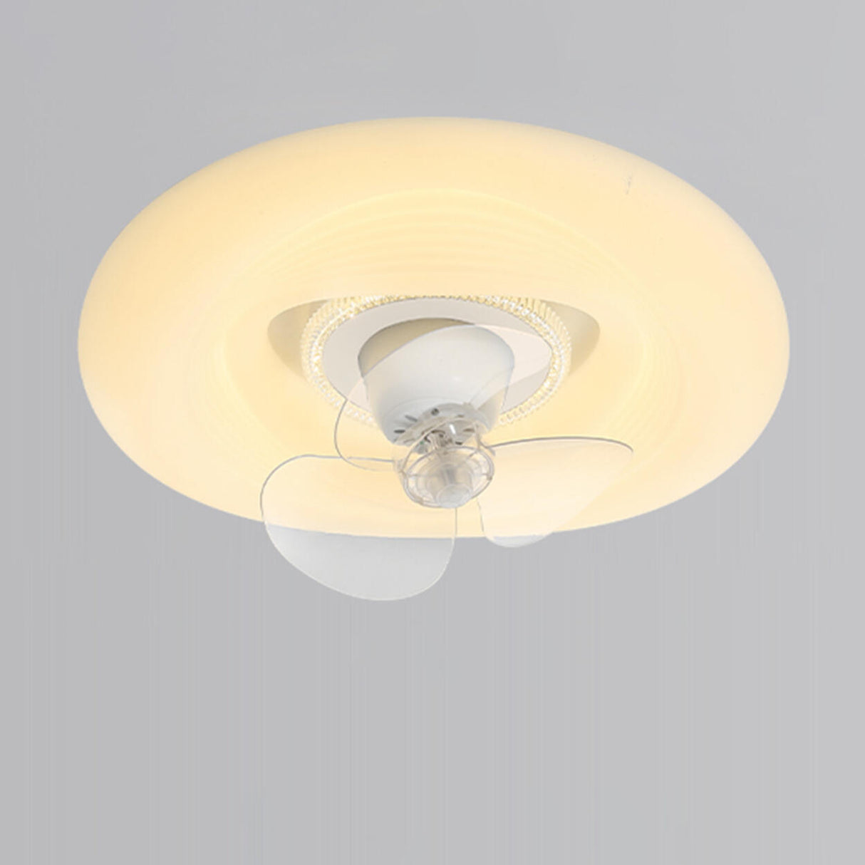 Flower Remote Flush Mount Ceiling Fan with LED Light Image - 7