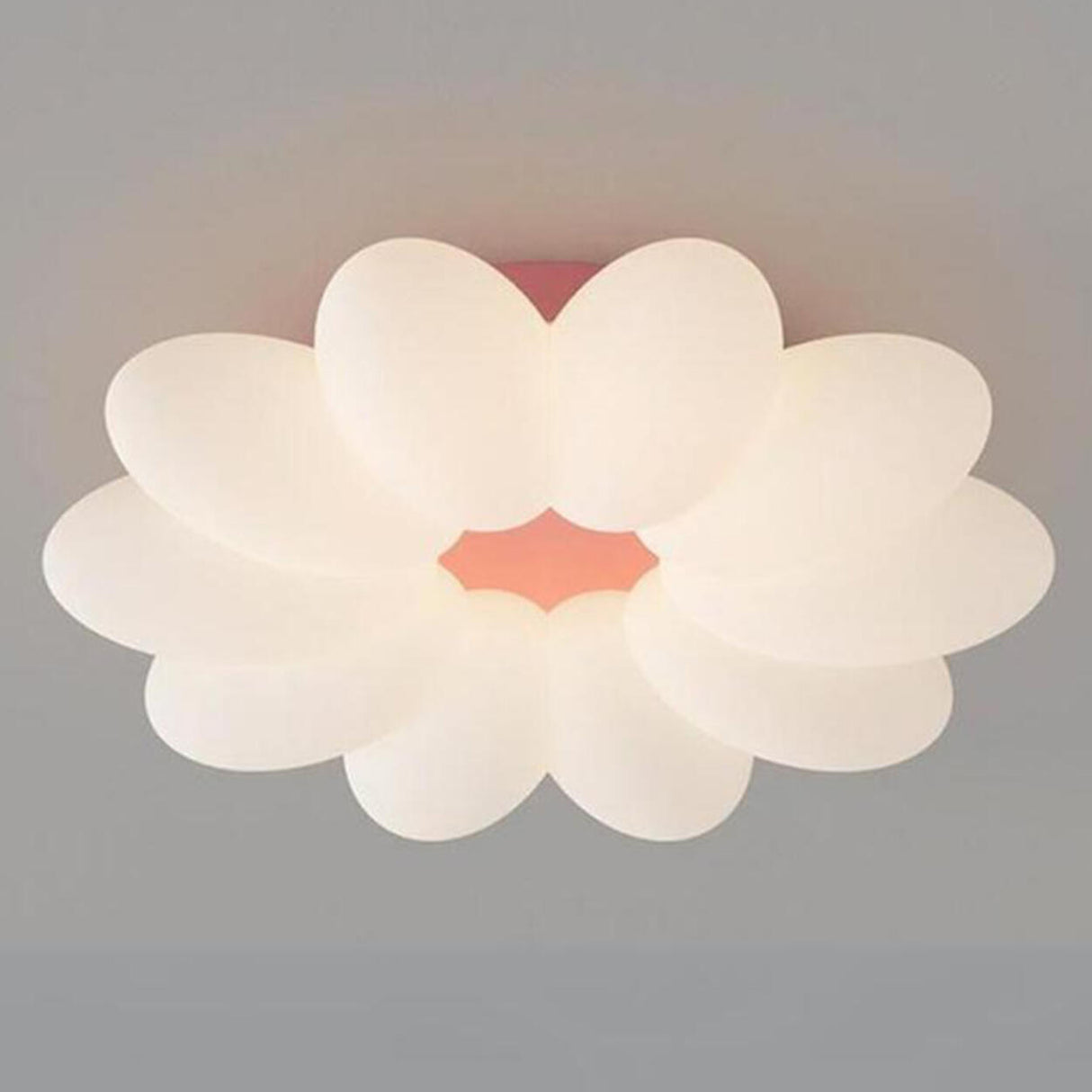 Flower-Shaped Dimmable LED Flush Mount Ceiling Light Image - 10
