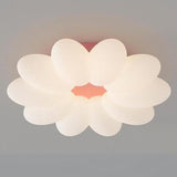 Flower-Shaped Dimmable LED Flush Mount Ceiling Light Image - 10