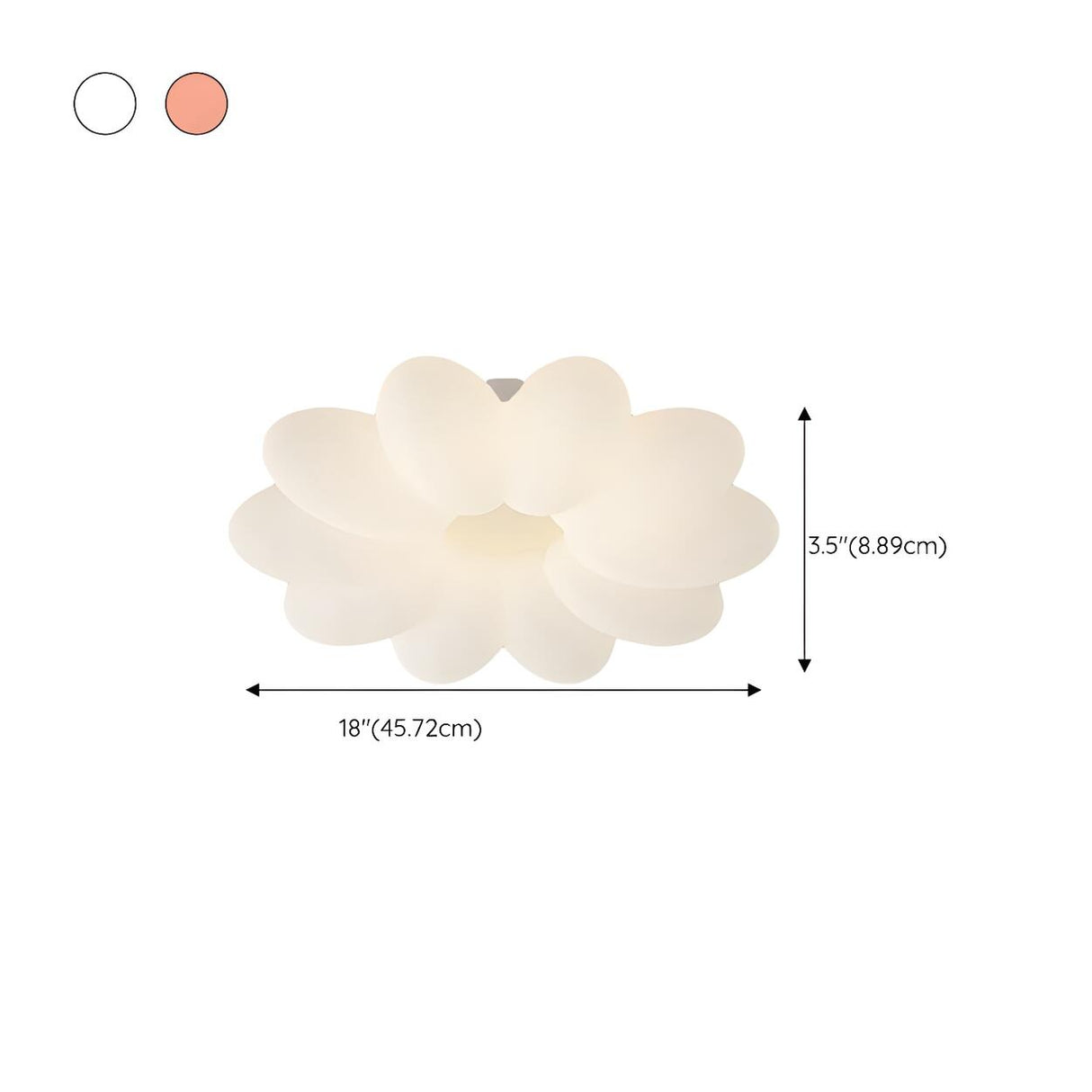 Flower-Shaped Dimmable LED Flush Mount Ceiling Light 