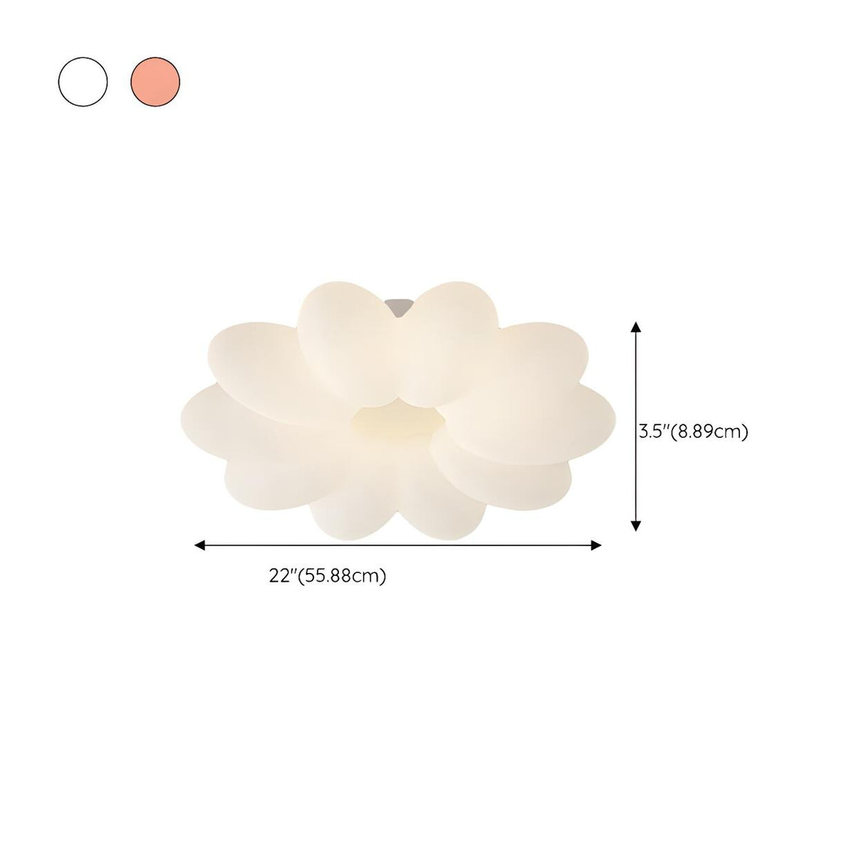 Flower-Shaped Dimmable LED Flush Mount Ceiling Light Image - 14