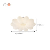 Flower-Shaped Dimmable LED Flush Mount Ceiling Light Image - 15