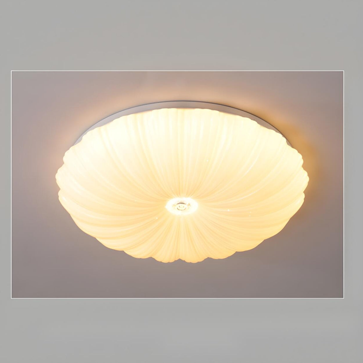 Flower-Shaped Dimmable LED Flush Mount Ceiling Light Image - 4