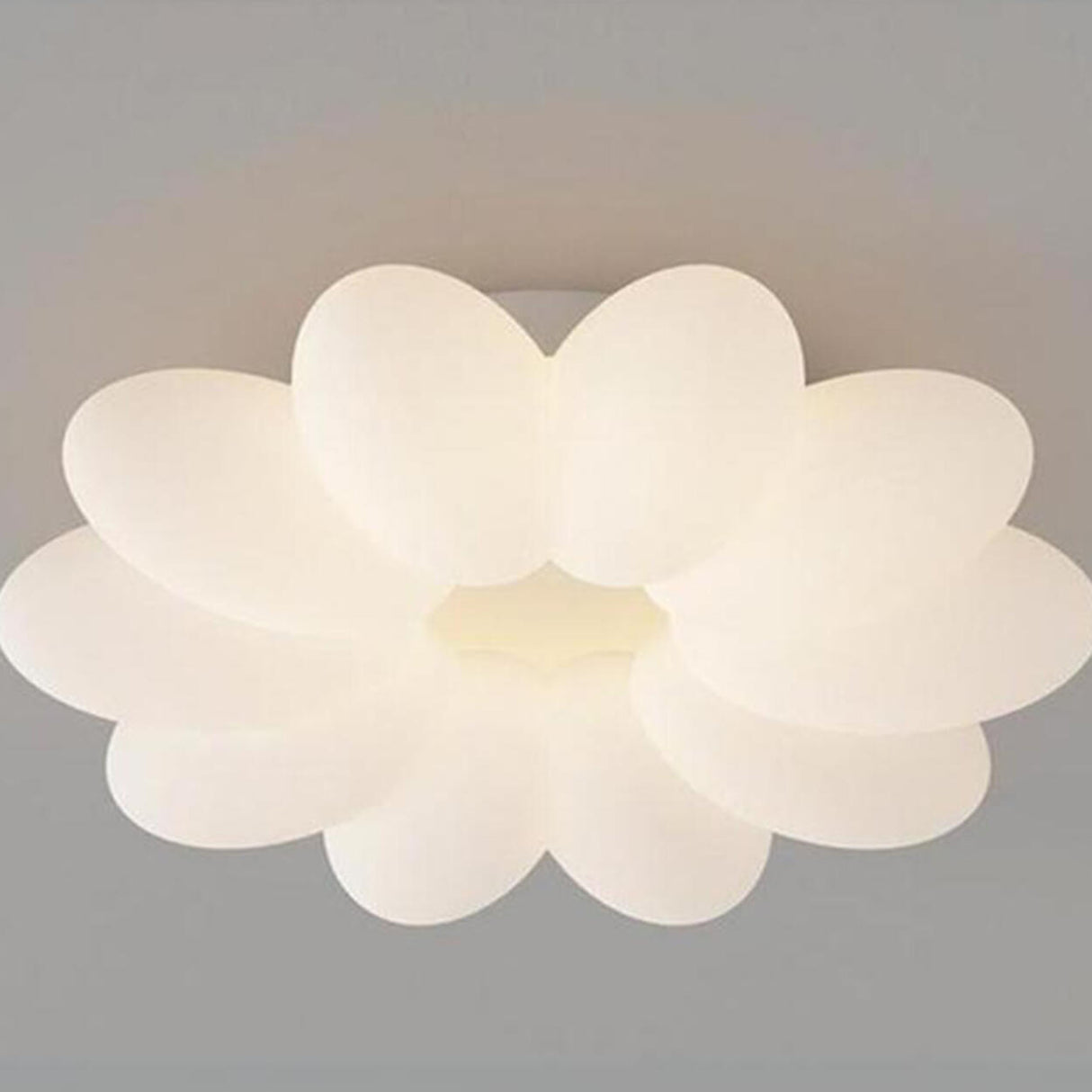 Flower-Shaped Dimmable LED Flush Mount Ceiling Light Image - 9