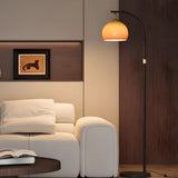 Metal Traditional Floor Lamp 1 Light with Glass Shade & Rocker Switch, Adapted for LED/Incandescent/Fluorescent, Adaptable Height, Residential Use Image - 1