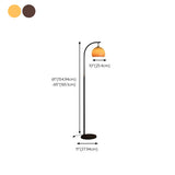 Metal Traditional Floor Lamp 1 Light with Glass Shade & Rocker Switch, Adapted for LED/Incandescent/Fluorescent, Adaptable Height, Residential Use Image - 10