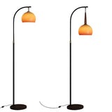 Metal Traditional Floor Lamp 1 Light with Glass Shade & Rocker Switch, Adapted for LED/Incandescent/Fluorescent, Adaptable Height, Residential Use Image - 2