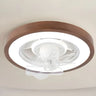 Flush Simple Round Remote Bladeless Ceiling Fan Light Image - 3