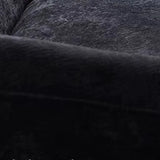 Foldable Black Chenille Square Arm Reclining Sofa Image - 10