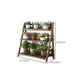 Foldable Brown Floor Wood Ladder Crate Pine Plant Stand #size