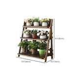 Foldable Brown Floor Wood Ladder Crate Pine Plant Stand Image - 27