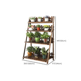 Foldable Brown Floor Wood Ladder Crate Pine Plant Stand Image - 37
