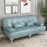 Foldable Coffee Linen Biscuit Back Silver Leg Sleeper Image - 11