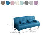 Foldable Coffee Linen Biscuit Back Silver Leg Sleeper #size