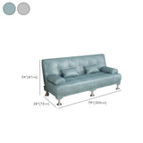 Foldable Coffee Linen Biscuit Back Silver Leg Sleeper Image - 17