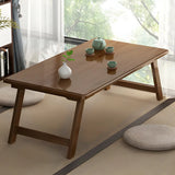 Foldable Collapsible Wood Rectangular Coffee Table Image - 3