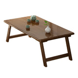 Foldable Collapsible Wood Rectangular Coffee Table Image - 5