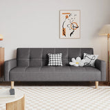Foldable Convertible Square Arm Biscuit Back Sleeper Image - 13