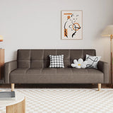 Foldable Convertible Square Arm Biscuit Back Sleeper Image - 14