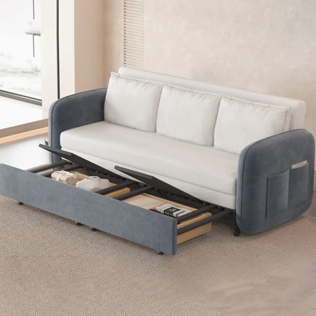 Foldable Flannel Square Arm Storage Cabinets Sleeper Image - 1