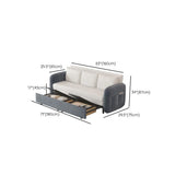 Foldable Flannel Square Arm Storage Cabinets Sleeper Image - 12