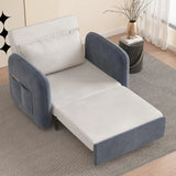 Foldable Flannel Square Arm Storage Cabinets Sleeper Image - 2