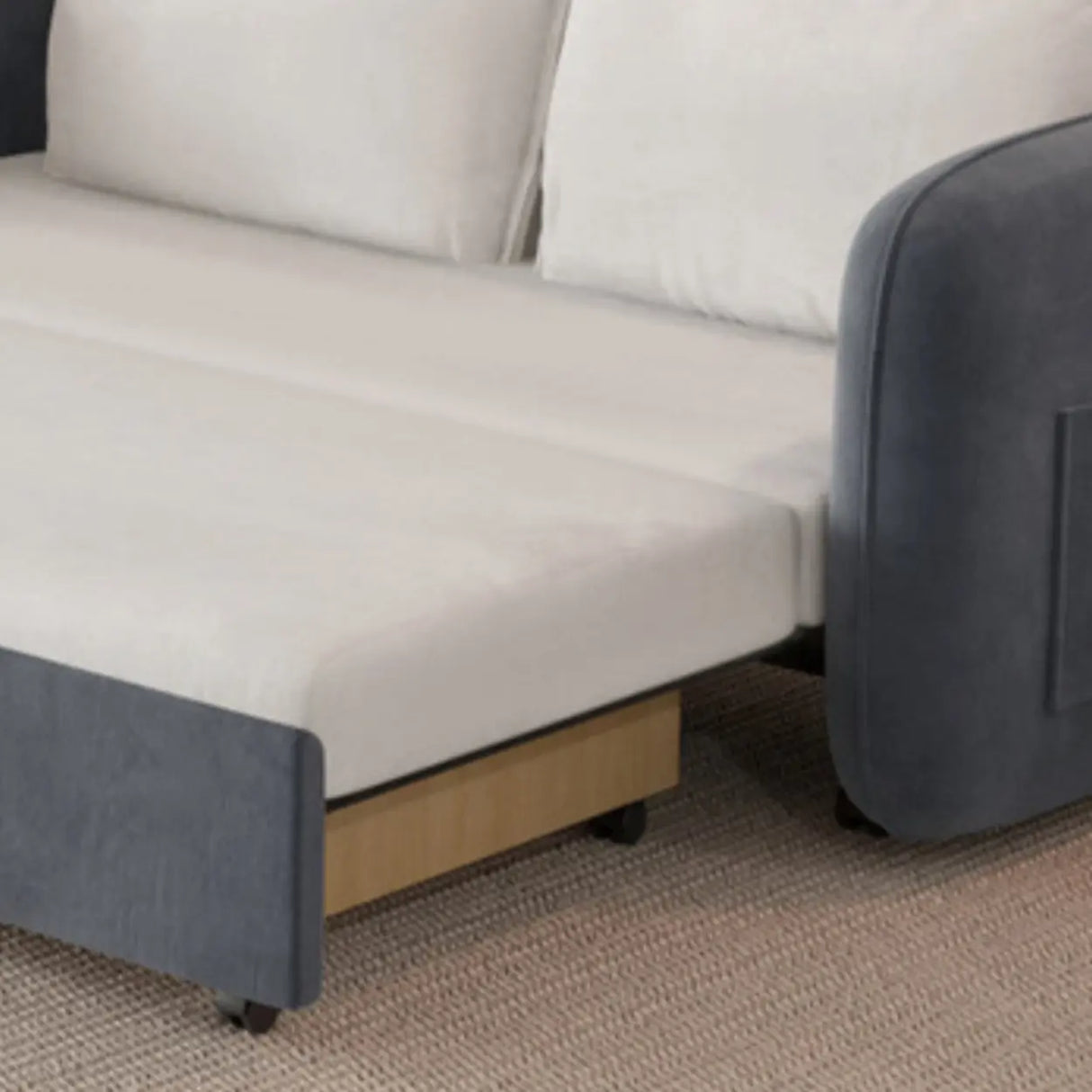 Foldable Flannel Square Arm Storage Cabinets Sleeper Image - 8