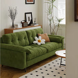Foldable Green Snowflake Velvet Tufted Back Sleeper Image - 4