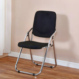 Foldable Metal Dining Side Chair with Silver Leg Image - 13