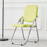 Foldable Metal Dining Side Chair with Silver Leg Image - 28
