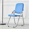 Foldable Metal Dining Side Chair with Silver Leg Image - 40