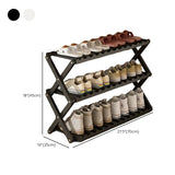 Foldable Metal Entryway Black Free Standing Shoe Rack Image - 49