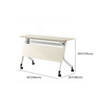 Foldable	Movable Wooden Shelf Double Computer Desk Image - 13