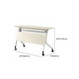 Foldable	Movable Wooden Shelf Double Computer Desk Image - 20