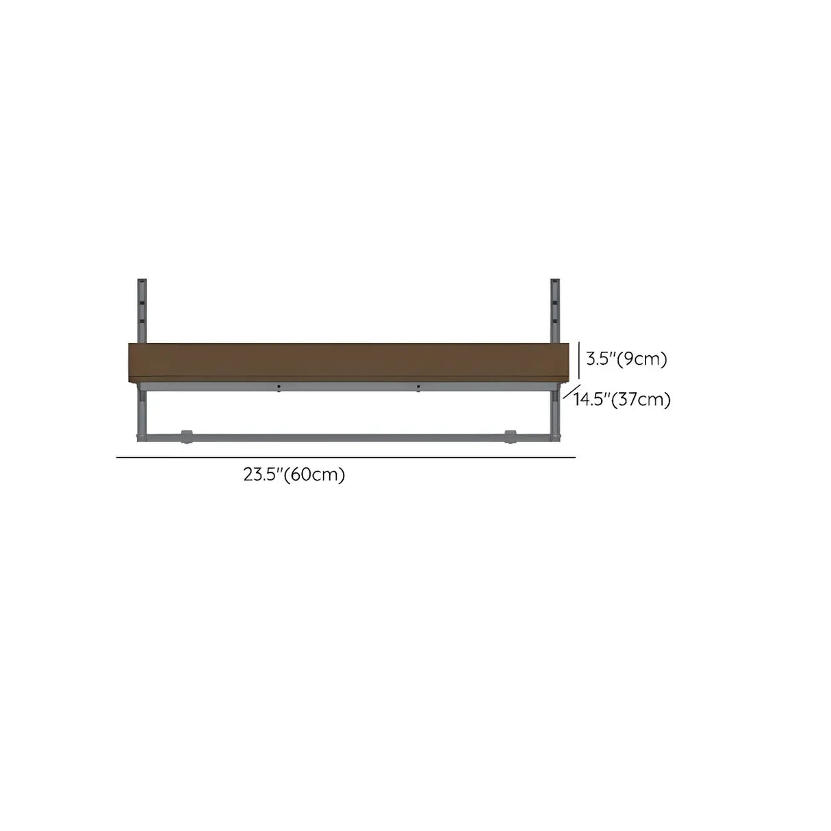 Modern Wood-Like Brown Foldable Rectangle Patio Table 