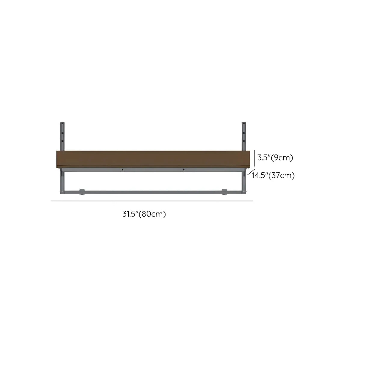 Modern Wood-Like Brown Foldable Rectangle Patio Table Image - 18