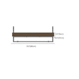 Modern Wood-Like Brown Foldable Rectangle Patio Table Image - 18