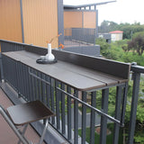 Modern Wood-Like Brown Foldable Rectangle Patio Table Image - 2