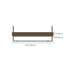 Modern Wood-Like Brown Foldable Rectangle Patio Table Image - 20