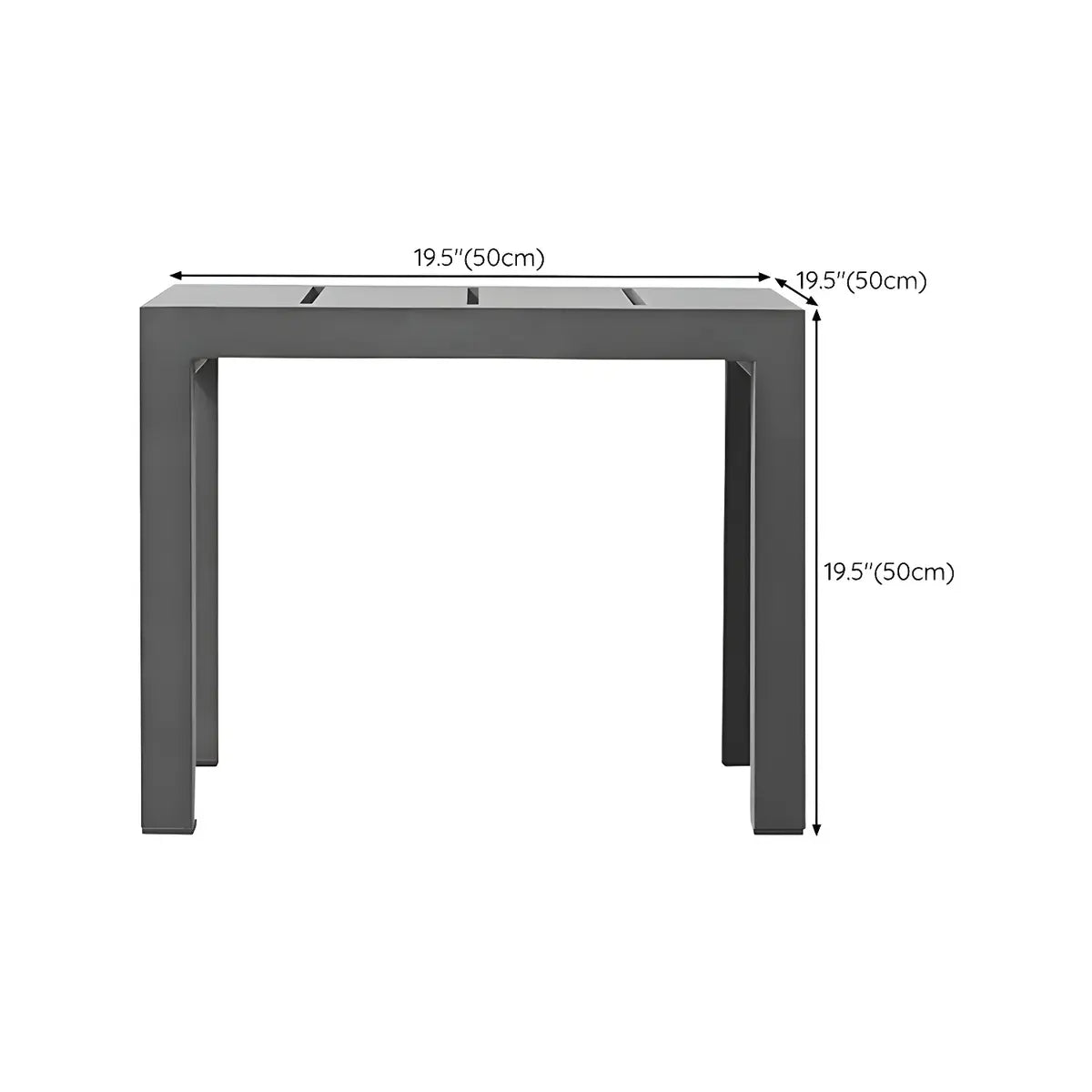 Foldable	Rectangular Metal Frame Outdoor Coffee Table 