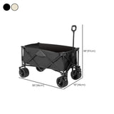 Foldable Removable Black Metal Wagon Cart with Casters #size
