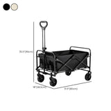 Foldable Removable Black Metal Wagon Cart with Casters Image - 20