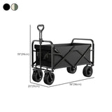 Foldable Removable Black Metal Wagon Cart with Casters Image - 21