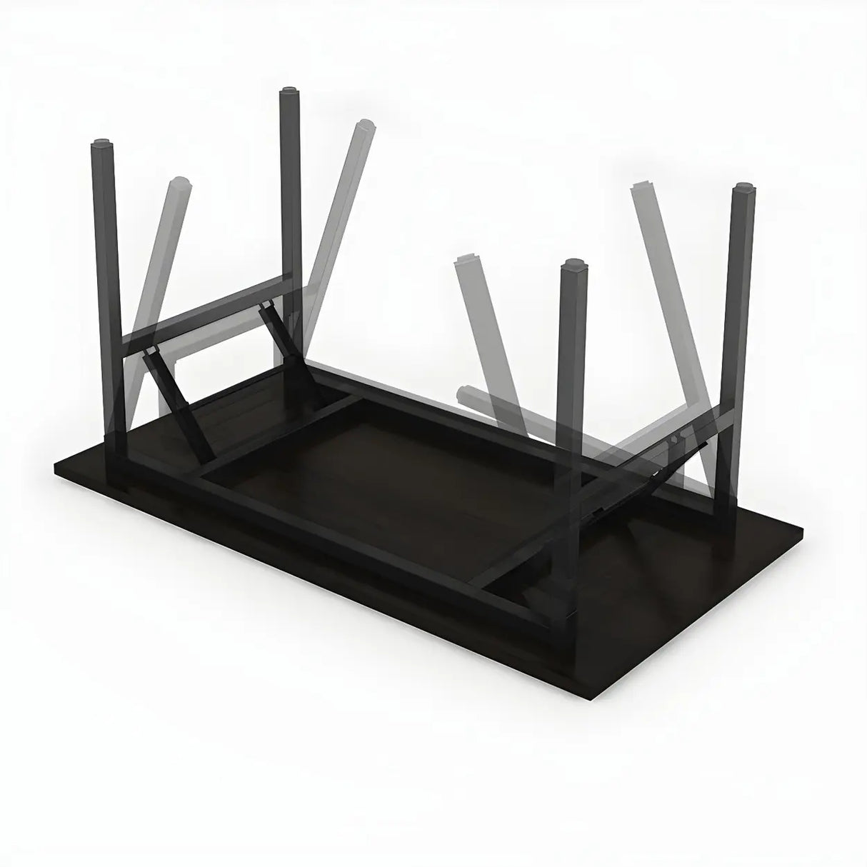Foldable Steel Base Manufactured Wood Writing Desk Image - 10