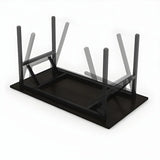 Foldable Steel Base Manufactured Wood Writing Desk Image - 10