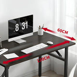 Foldable Steel Base Manufactured Wood Writing Desk Image - 7