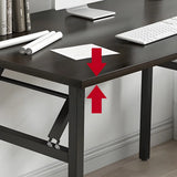 Foldable Steel Base Manufactured Wood Writing Desk Image - 8